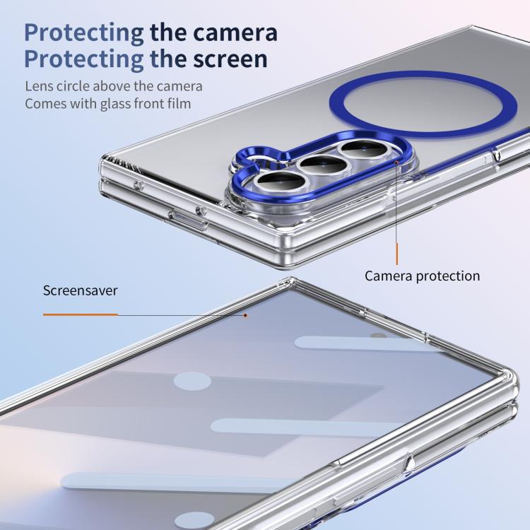 For Samsung Galaxy Z Fold7 5G lce Folding Series MagSafe Integrated Clear PC Phone Case