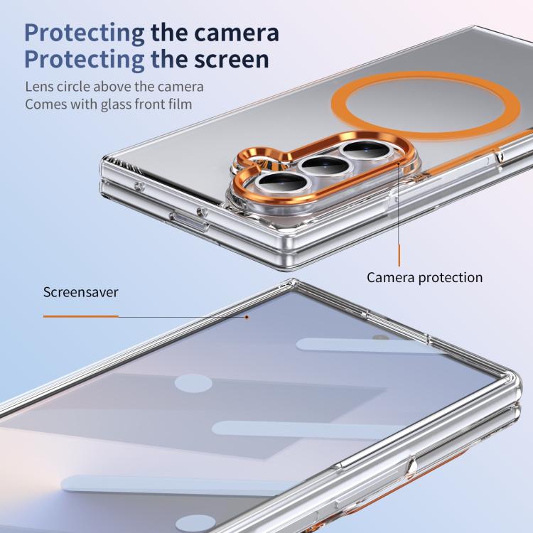 For Samsung Galaxy Z Fold7 5G lce Folding Series MagSafe Integrated Clear PC Phone Case