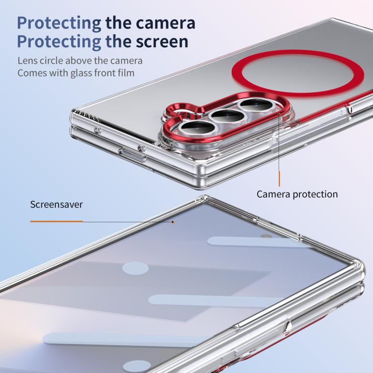 For Samsung Galaxy Z Fold7 5G lce Folding Series MagSafe Integrated Clear PC Phone Case