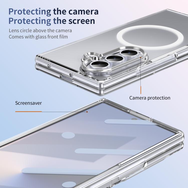 For Samsung Galaxy Z Fold7 5G lce Folding Series MagSafe Integrated Clear PC Phone Case