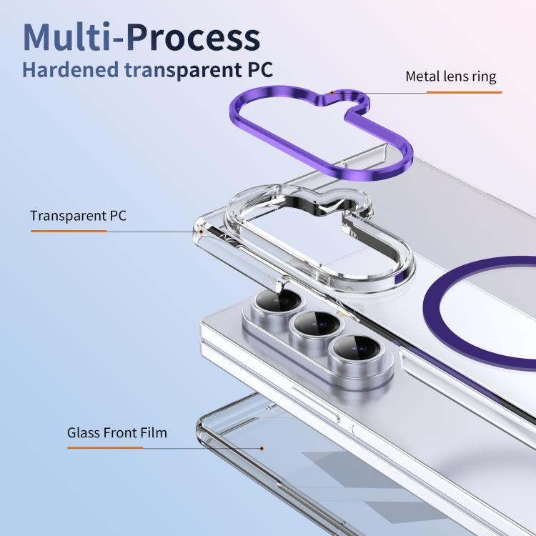 For Samsung Galaxy Z Fold7 5G lce Folding Series MagSafe Integrated Clear PC Phone Case
