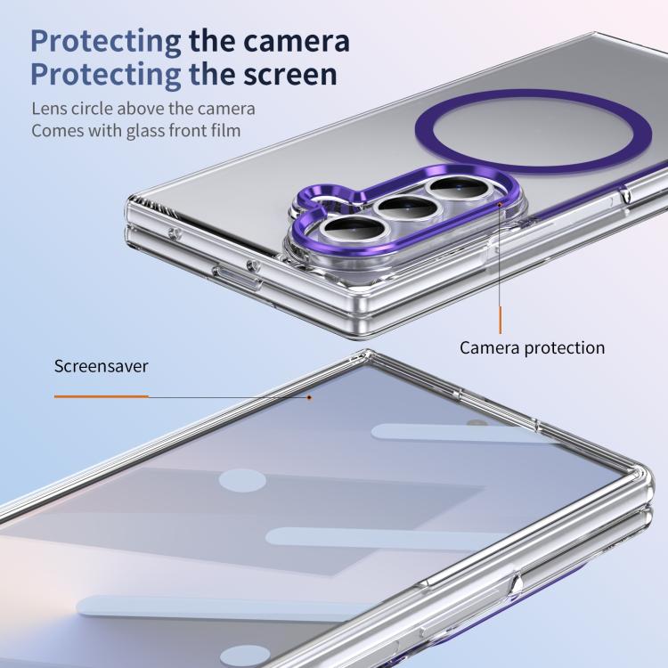 For Samsung Galaxy Z Fold7 5G lce Folding Series MagSafe Integrated Clear PC Phone Case