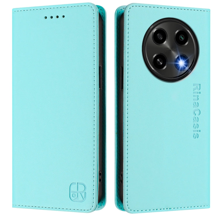 For OPPO A2 Pro 5G / F27 Pro 5G RC01 Dual-Folded Magnetic Suction RFID Leather Phone Case