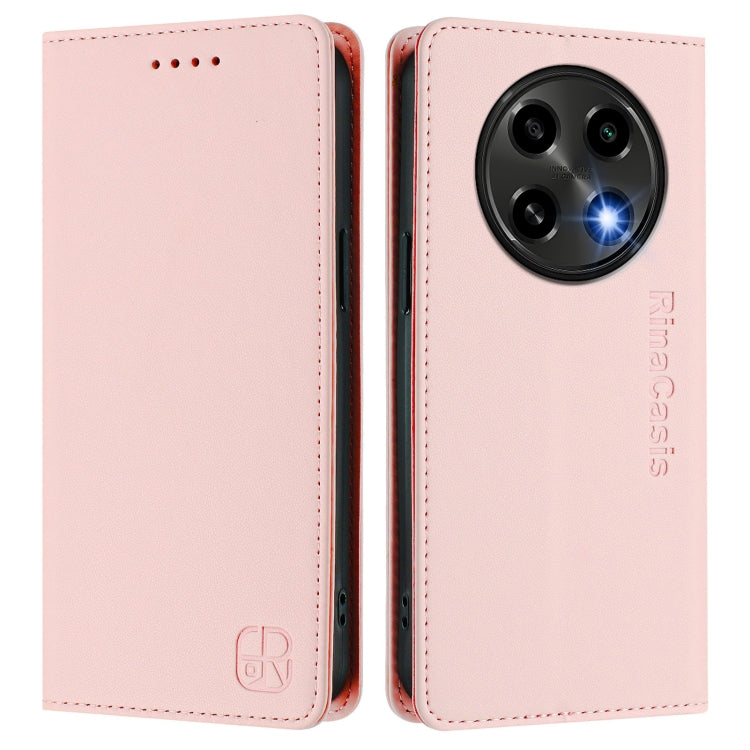 For OPPO A2 Pro 5G / F27 Pro 5G RC01 Dual-Folded Magnetic Suction RFID Leather Phone Case