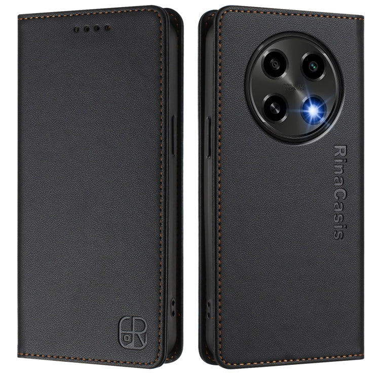 For OPPO A2 Pro 5G / F27 Pro 5G RC01 Dual-Folded Magnetic Suction RFID Leather Phone Case
