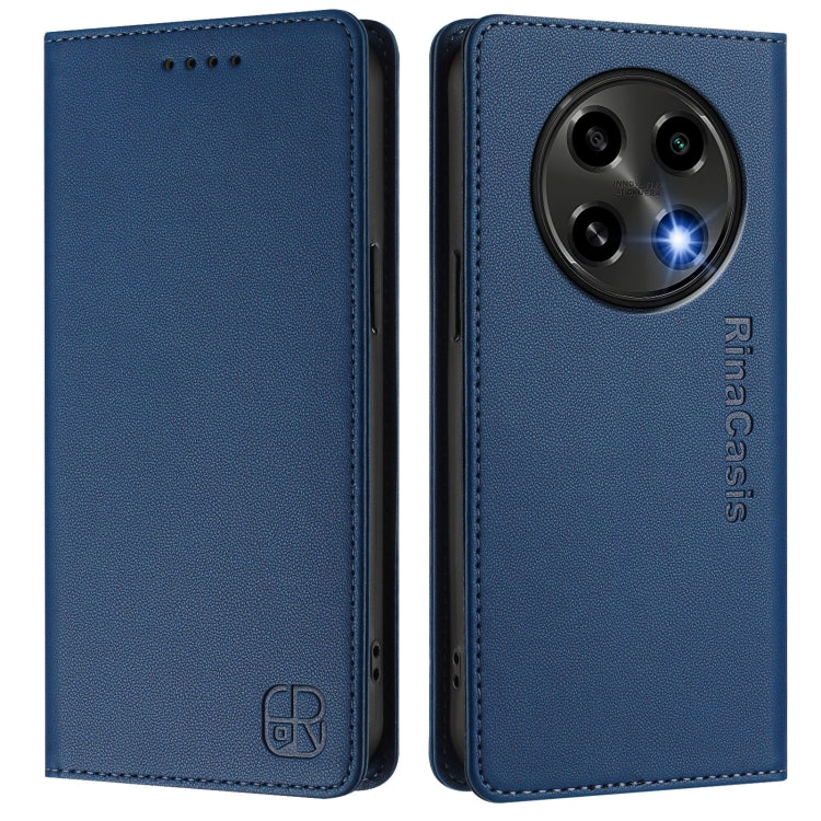 For OPPO A2 Pro 5G / F27 Pro 5G RC01 Dual-Folded Magnetic Suction RFID Leather Phone Case