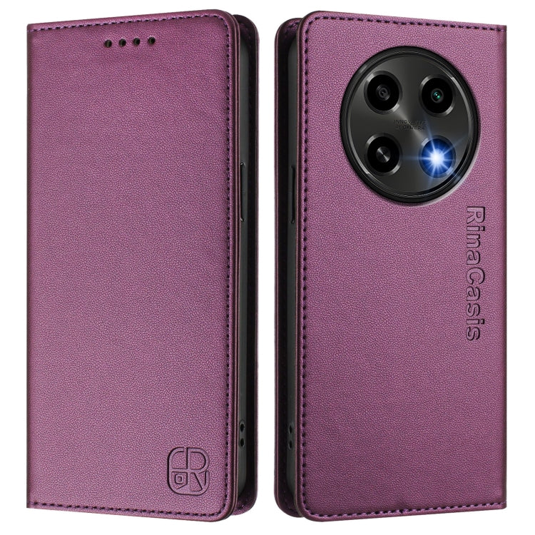For OPPO A2 Pro 5G / F27 Pro 5G RC01 Dual-Folded Magnetic Suction RFID Leather Phone Case