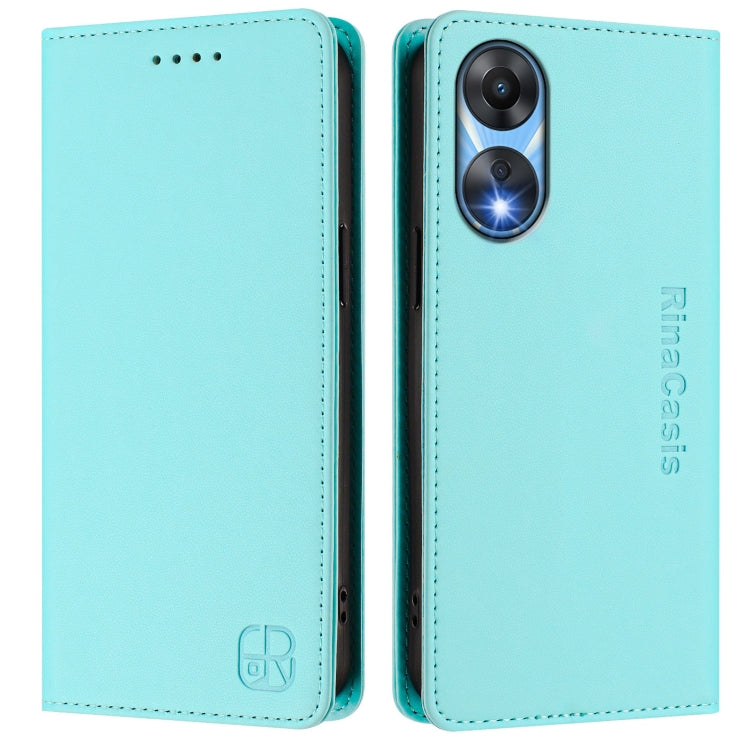 For OPPO A78 5G / A1x 5G RC01 Dual-Folded Magnetic Suction RFID Leather Phone Case