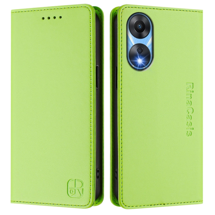 For OPPO A78 5G / A1x 5G RC01 Dual-Folded Magnetic Suction RFID Leather Phone Case