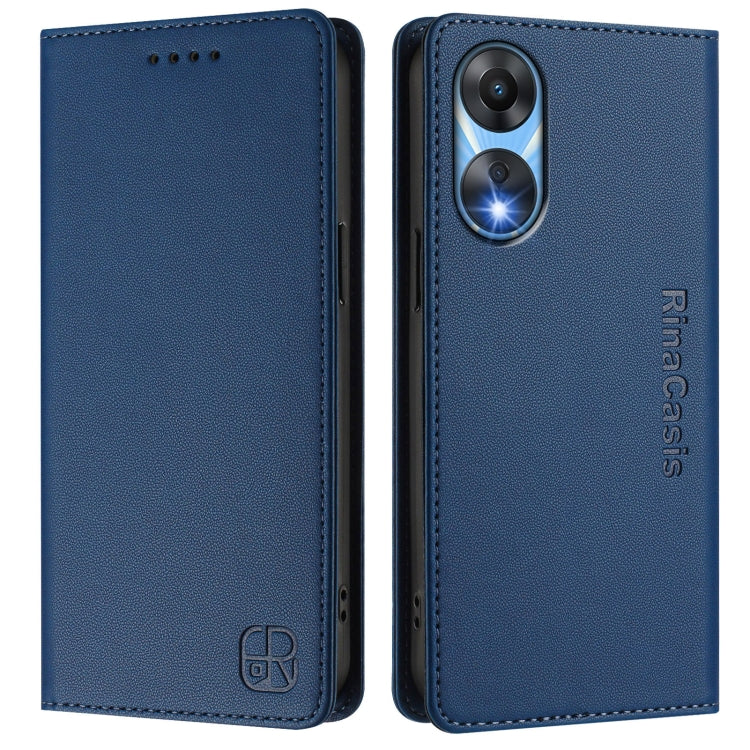 For OPPO A78 5G / A1x 5G RC01 Dual-Folded Magnetic Suction RFID Leather Phone Case