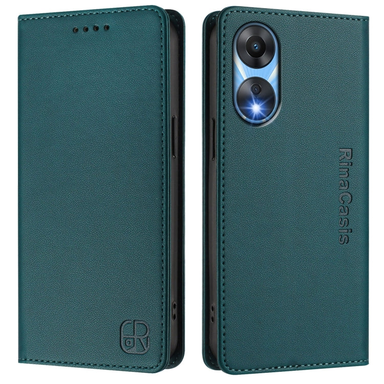 For OPPO A78 5G / A1x 5G RC01 Dual-Folded Magnetic Suction RFID Leather Phone Case