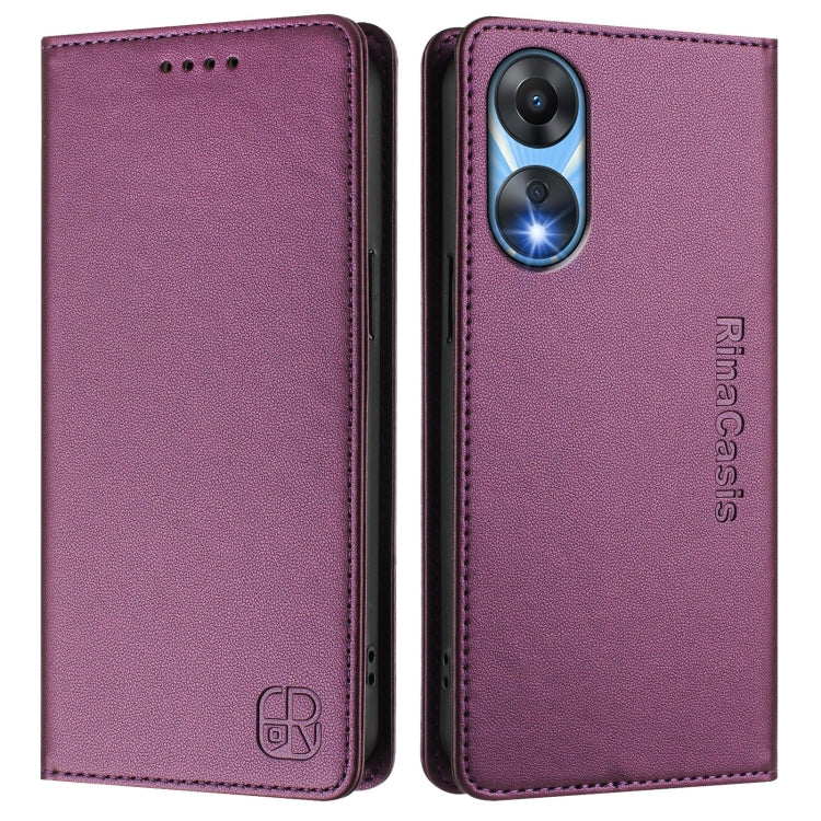 For OPPO A78 5G / A1x 5G RC01 Dual-Folded Magnetic Suction RFID Leather Phone Case