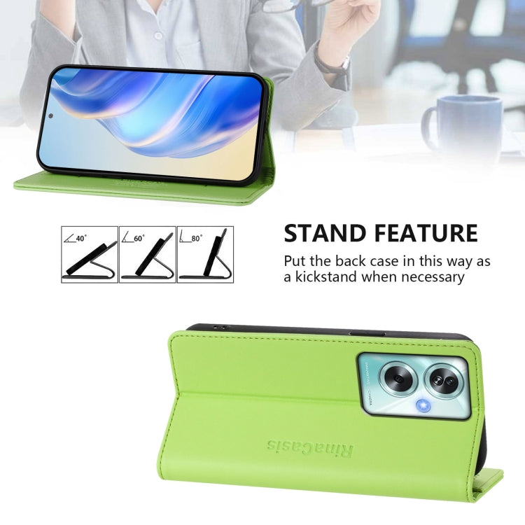 For OPPO A79 5G Global RC01 Dual-Folded Magnetic Suction RFID Leather Phone Case