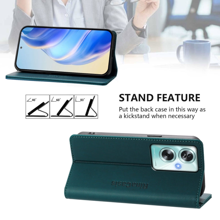 For OPPO A79 5G Global RC01 Dual-Folded Magnetic Suction RFID Leather Phone Case