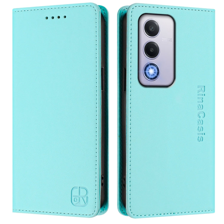 For OPPO A80 5G EU / K12x 5G RC01 Dual-Folded Magnetic Suction RFID Leather Phone Case