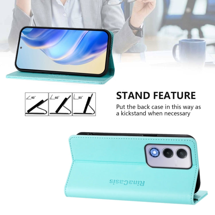For OPPO A80 5G EU / K12x 5G RC01 Dual-Folded Magnetic Suction RFID Leather Phone Case