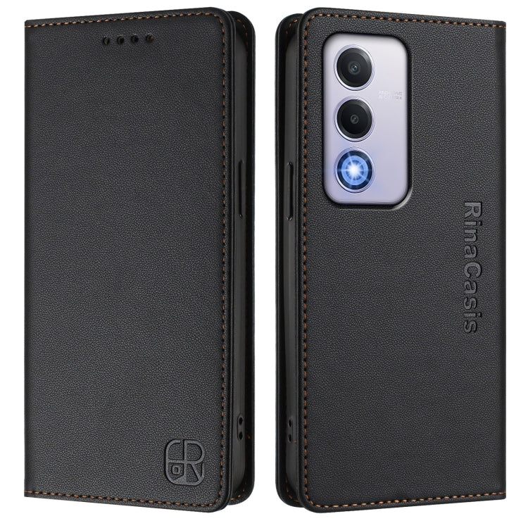 For OPPO A80 5G EU / K12x 5G RC01 Dual-Folded Magnetic Suction RFID Leather Phone Case