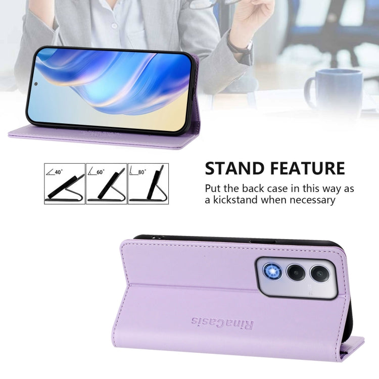 For OPPO A80 5G EU / K12x 5G RC01 Dual-Folded Magnetic Suction RFID Leather Phone Case