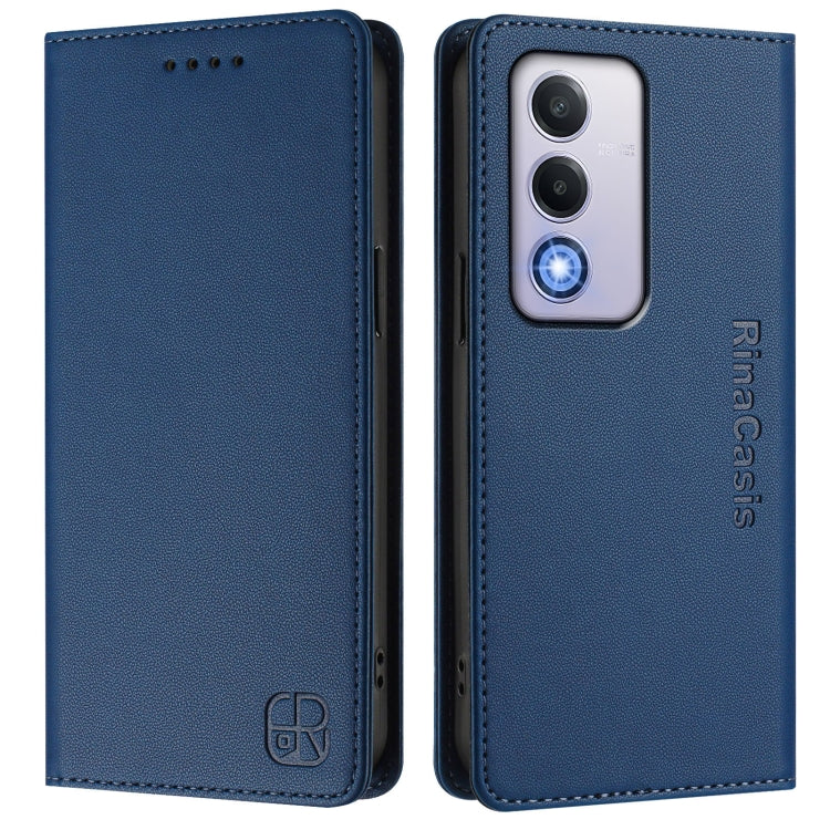 For OPPO A80 5G EU / K12x 5G RC01 Dual-Folded Magnetic Suction RFID Leather Phone Case