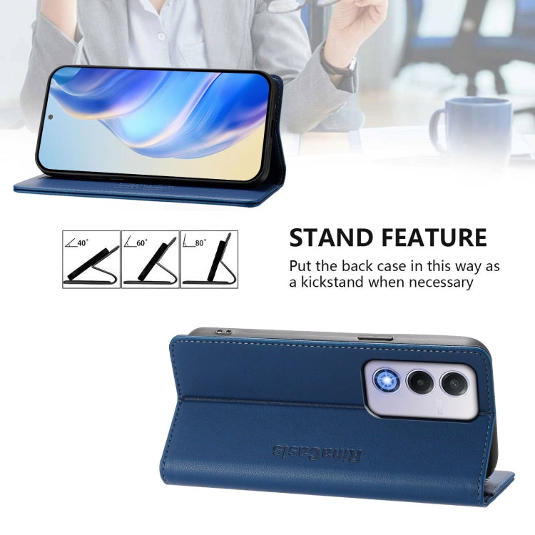 For OPPO A80 5G EU / K12x 5G RC01 Dual-Folded Magnetic Suction RFID Leather Phone Case