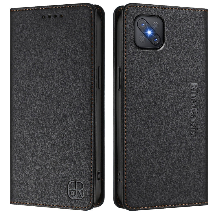 For OPPO A92s 5G RC01 Dual-Folded Magnetic Suction RFID Leather Phone Case