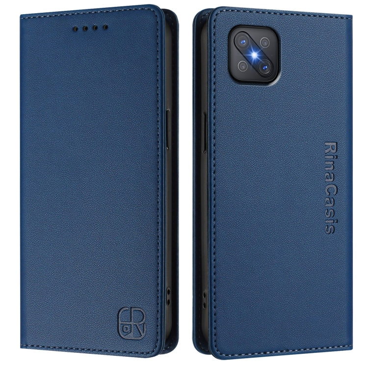 For OPPO A92s 5G RC01 Dual-Folded Magnetic Suction RFID Leather Phone Case