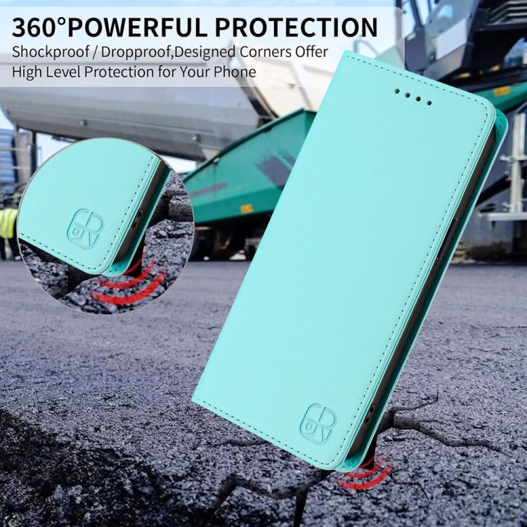 For OPPO A94 5G RC01 Dual-Folded Magnetic Suction RFID Leather Phone Case