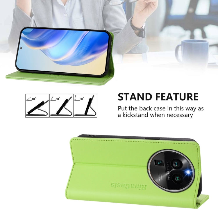 For OPPO Find X6 Pro RC01 Dual-Folded Magnetic Suction RFID Leather Phone Case