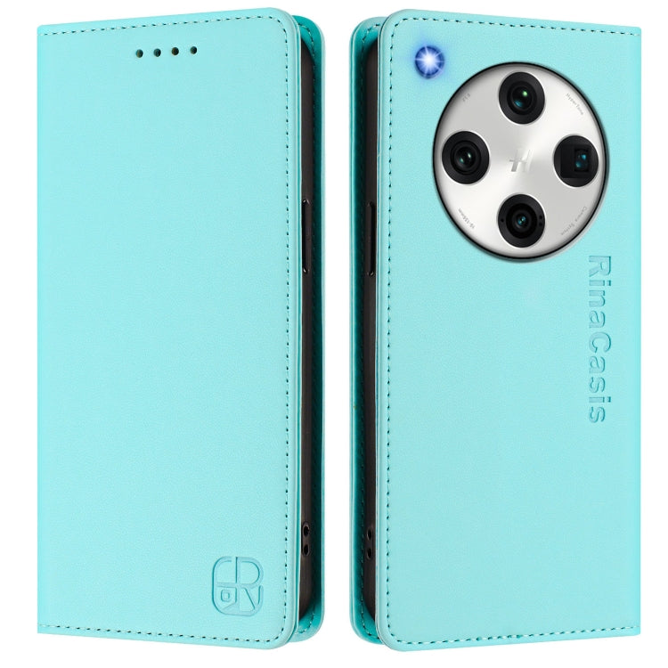 For OPPO Find X8 Pro RC01 Dual-Folded Magnetic Suction RFID Leather Phone Case