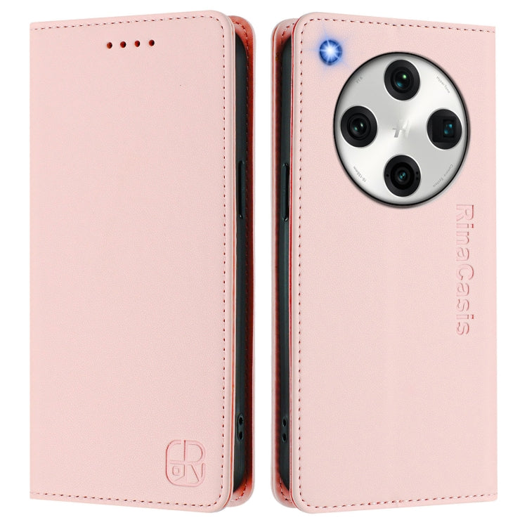 For OPPO Find X8 Pro RC01 Dual-Folded Magnetic Suction RFID Leather Phone Case