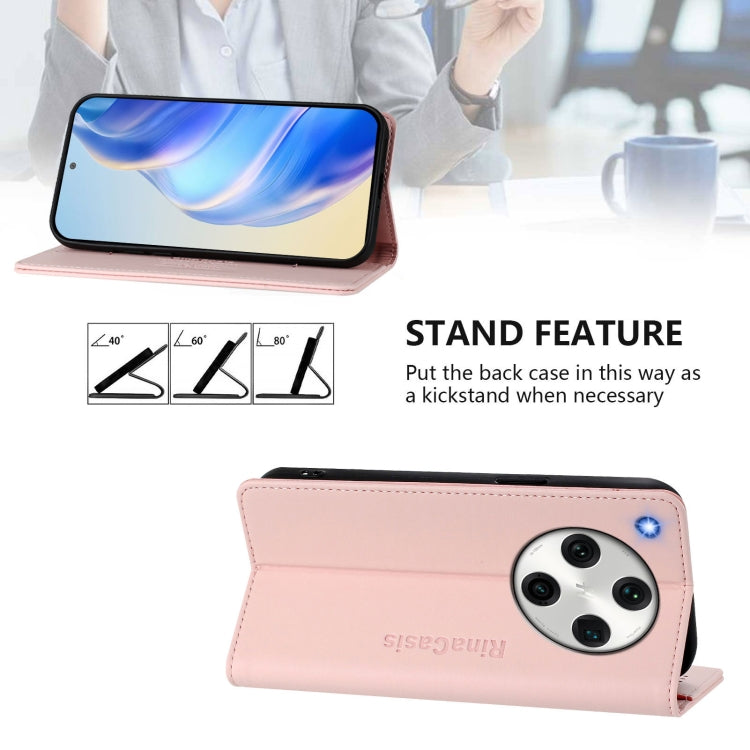 For OPPO Find X8 Pro RC01 Dual-Folded Magnetic Suction RFID Leather Phone Case