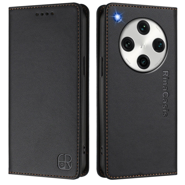 For OPPO Find X8 Pro RC01 Dual-Folded Magnetic Suction RFID Leather Phone Case