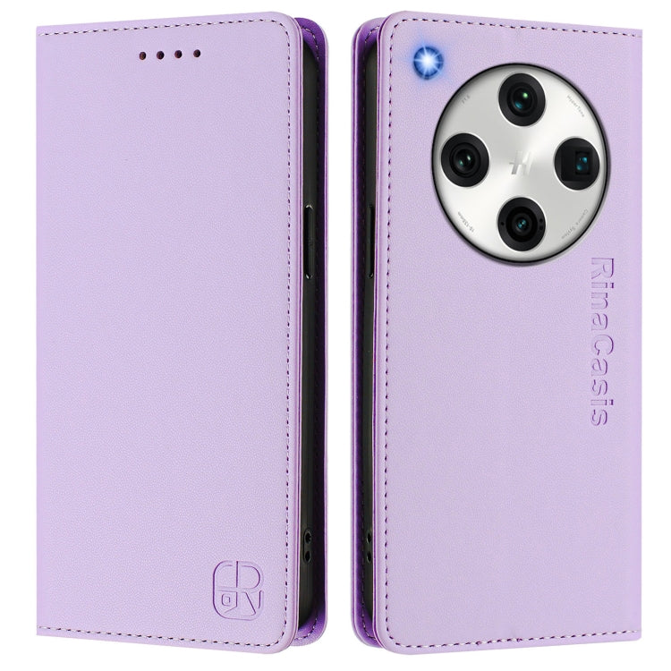 For OPPO Find X8 Pro RC01 Dual-Folded Magnetic Suction RFID Leather Phone Case