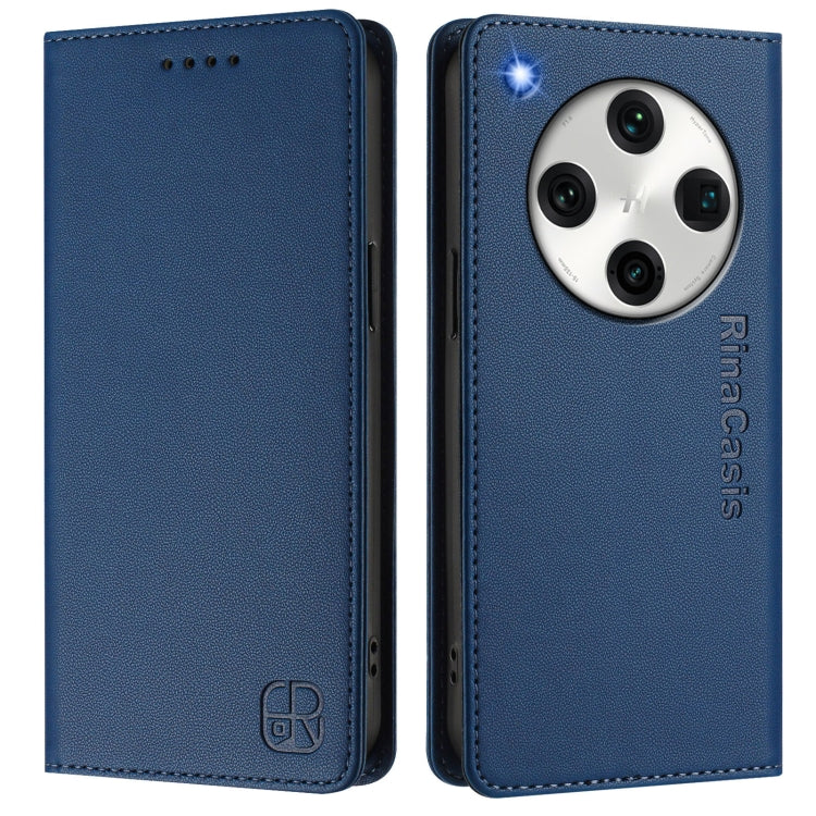For OPPO Find X8 Pro RC01 Dual-Folded Magnetic Suction RFID Leather Phone Case