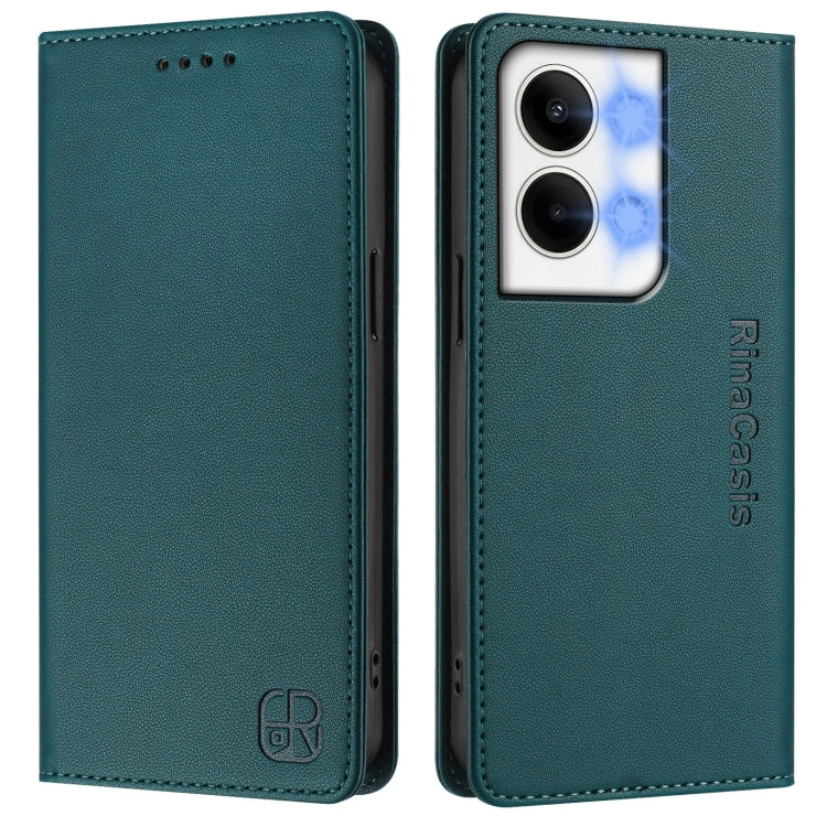 For OPPO Reno9 5G / Reno9 Pro 5G RC01 Dual-Folded Magnetic Suction RFID Leather Phone Case