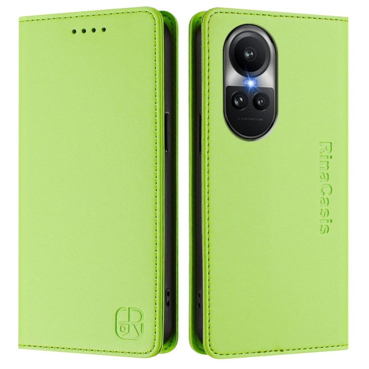 For OPPO Reno10 / Reno10 Pro Global RC01 Dual-Folded Magnetic Suction RFID Leather Phone Case