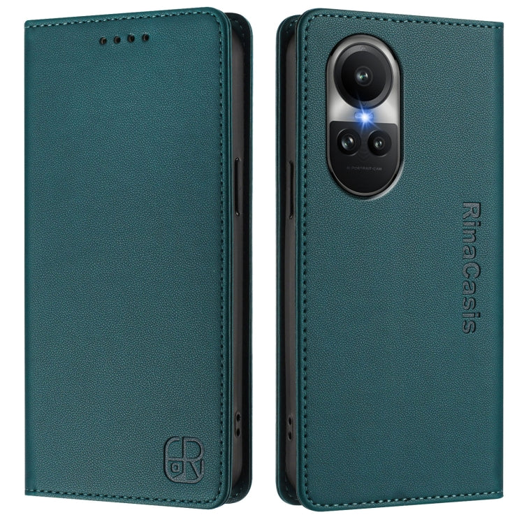 For OPPO Reno10 / Reno10 Pro Global RC01 Dual-Folded Magnetic Suction RFID Leather Phone Case