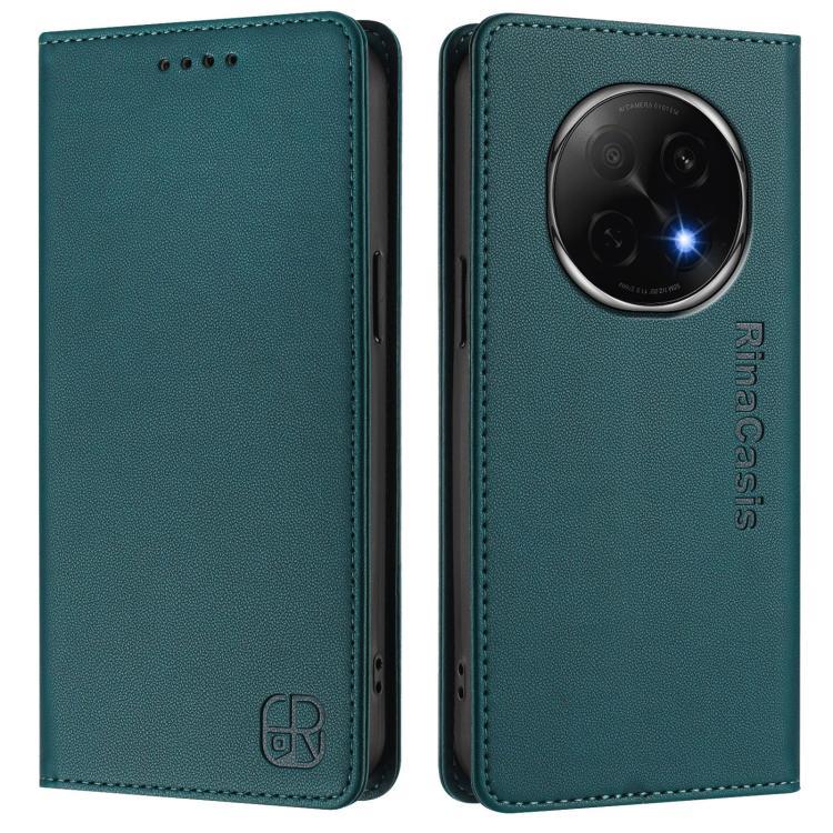 For OPPO A5 Pro China RC01 Dual-Folded Magnetic Suction RFID Leather Phone Case