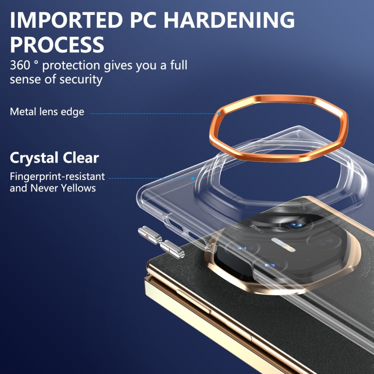 For Huawei Mate XT Ultimate Design lce Folding Series Integrated Clear PC Phone Case