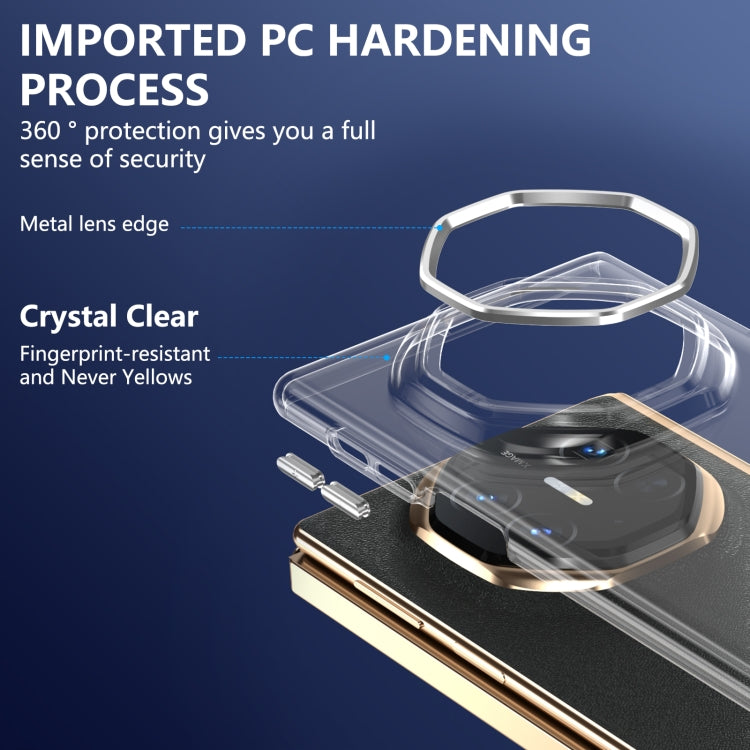 For Huawei Mate XT Ultimate Design lce Folding Series Integrated Clear PC Phone Case
