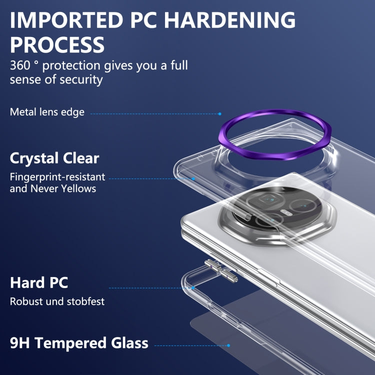 For Honor Magic V3 lce Folding Series Integrated Clear PC Phone Case