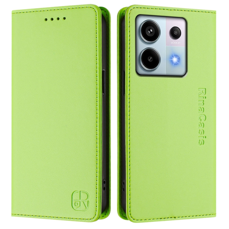 For Xiaomi Poco X6 5G / Redmi Note 13 Pro 5G RC01 Dual-Folded Magnetic Suction RFID Leather Phone Case