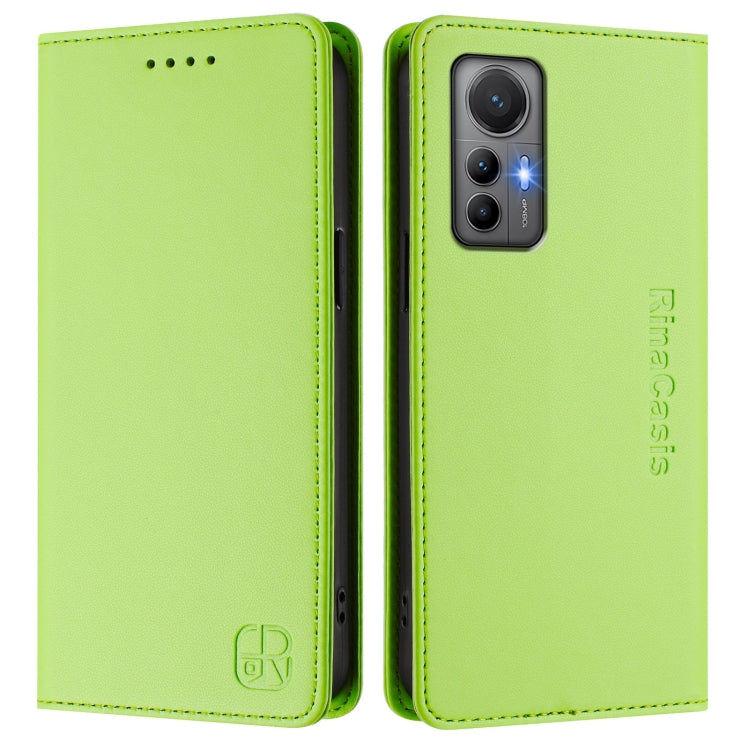 For Xiaomi 12 Lite RC01 Dual-Folded Magnetic Suction RFID Leather Phone Case