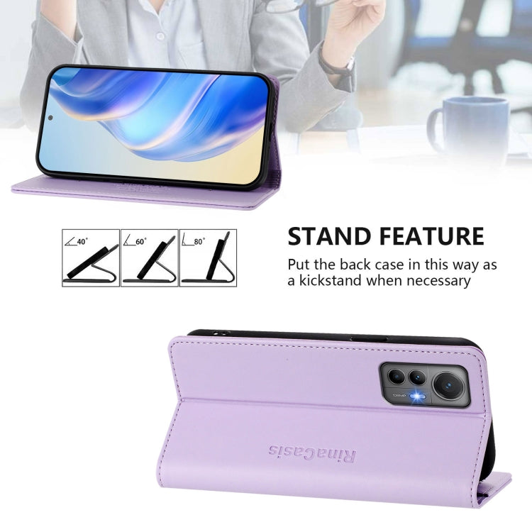 For Xiaomi 12 Lite RC01 Dual-Folded Magnetic Suction RFID Leather Phone Case