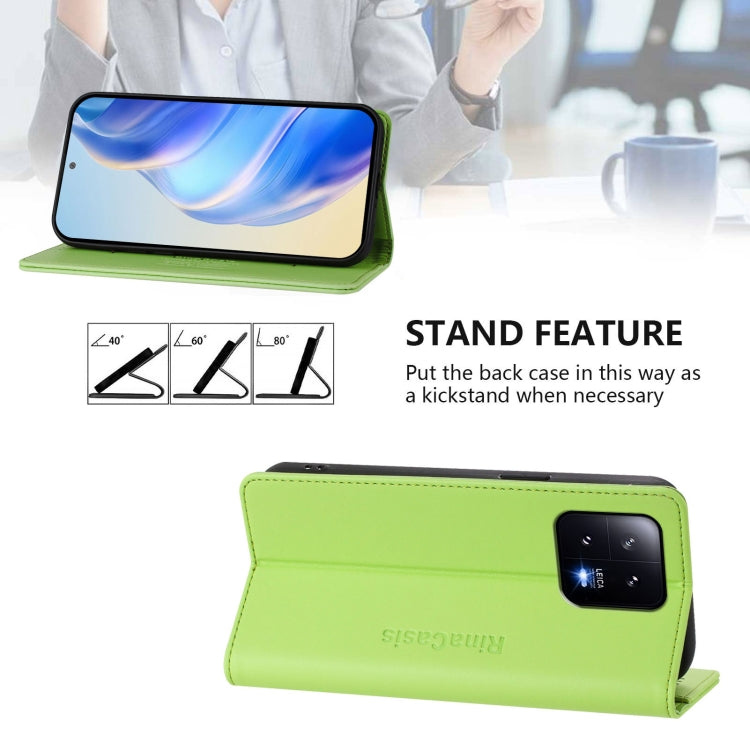 For Xiaomi 13 5G RC01 Dual-Folded Magnetic Suction RFID Leather Phone Case