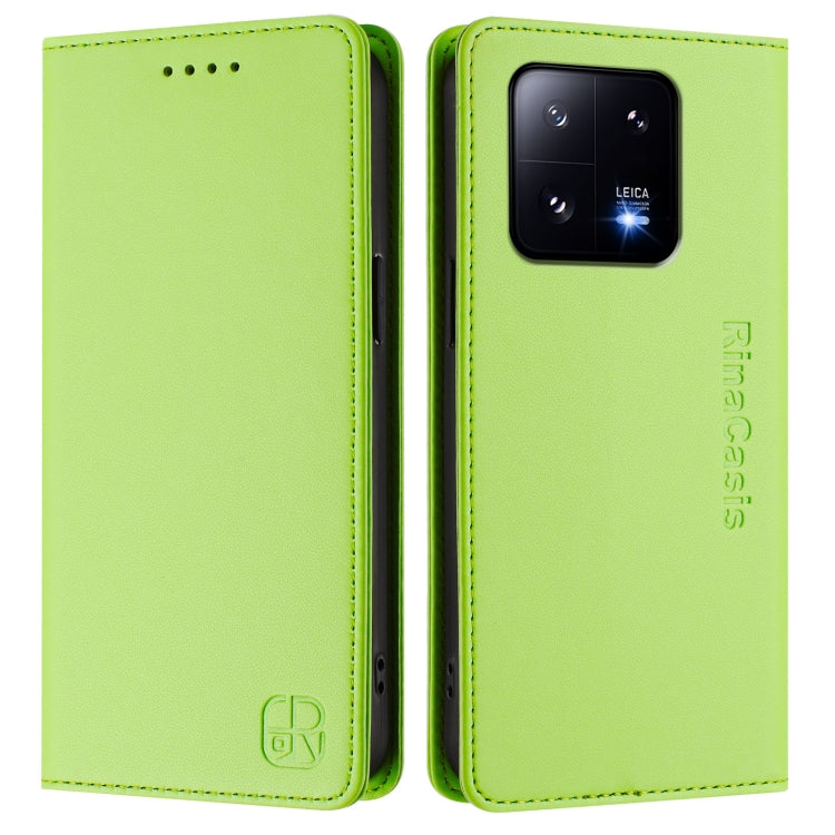 For Xiaomi 13 Pro 5G RC01 Dual-Folded Magnetic Suction RFID Leather Phone Case