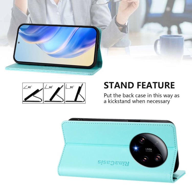 For Xiaomi 13 Ultra RC01 Dual-Folded Magnetic Suction RFID Leather Phone Case