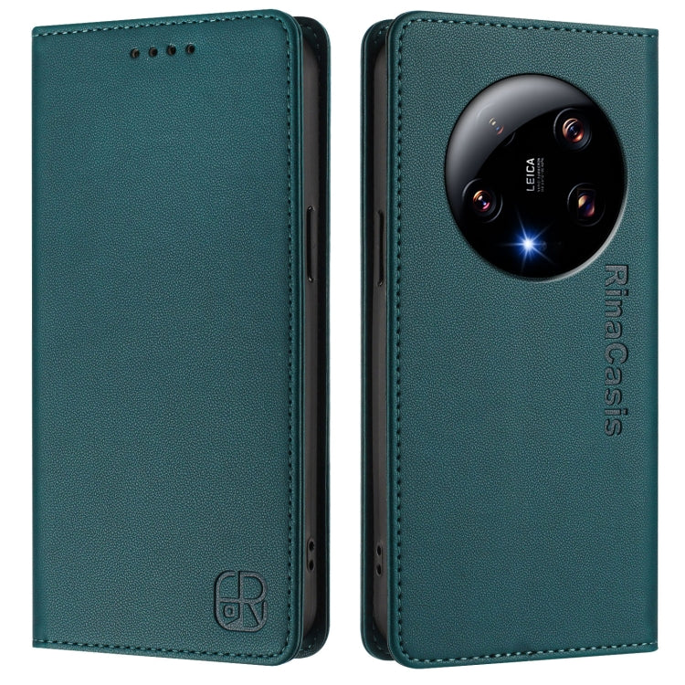 For Xiaomi 13 Ultra RC01 Dual-Folded Magnetic Suction RFID Leather Phone Case