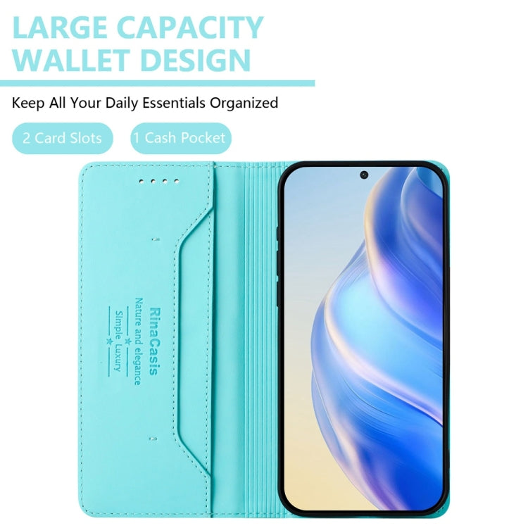 For Xiaomi 15 RC01 Dual-Folded Magnetic Suction RFID Leather Phone Case