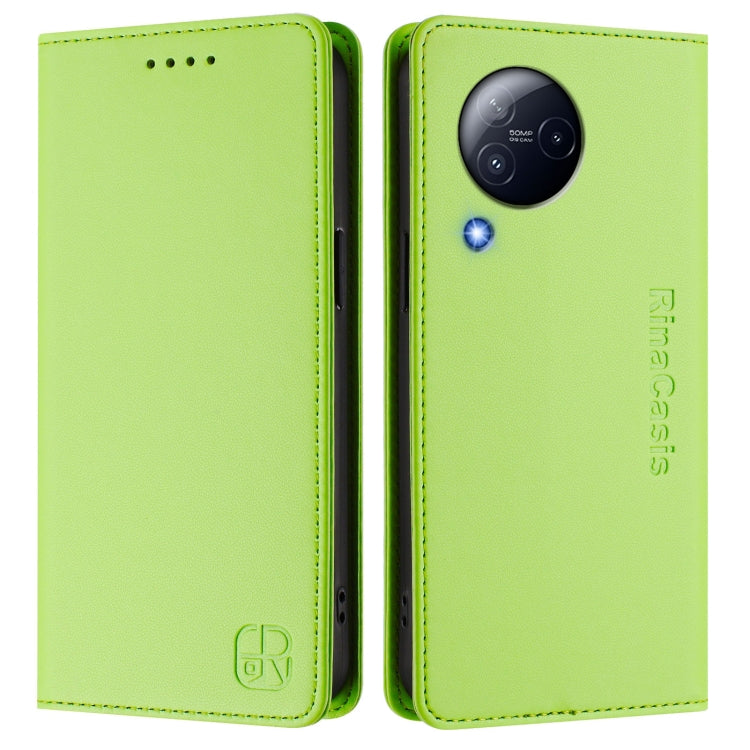 For Xiaomi Civi 3 5G RC01 Dual-Folded Magnetic Suction RFID Leather Phone Case